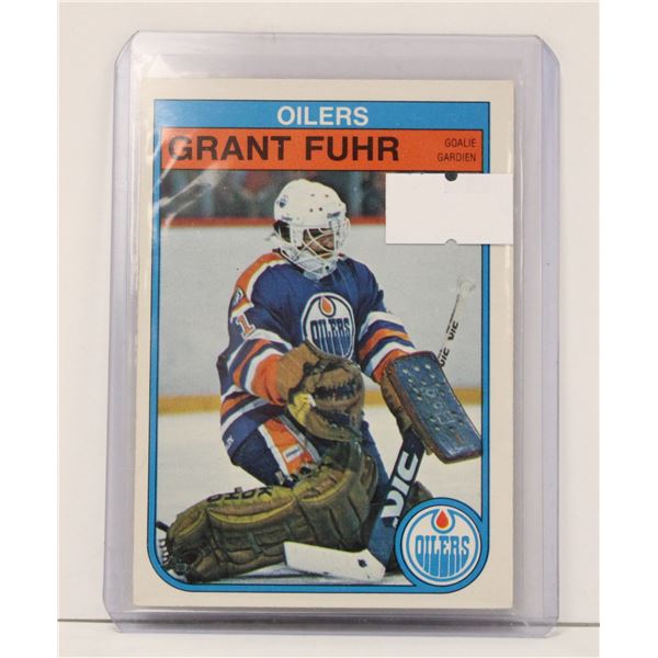 1982 GRANT FUHR ROOKIE CARD OILERS OPC