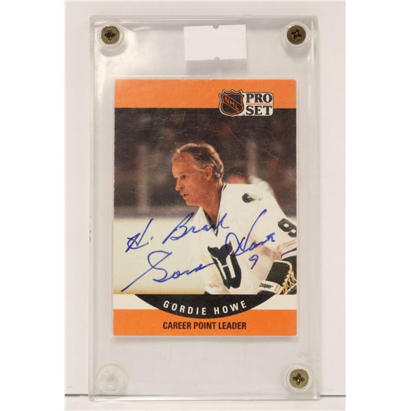 AUTOGRAPHED GORDIE HOWE HOCKEY CARD