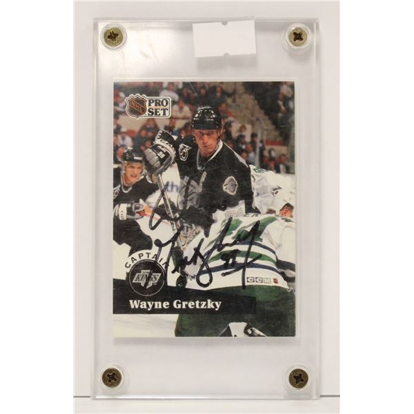 1991 AUTOGRAPHED WAYNE GRETZKY HOCKEY CARD