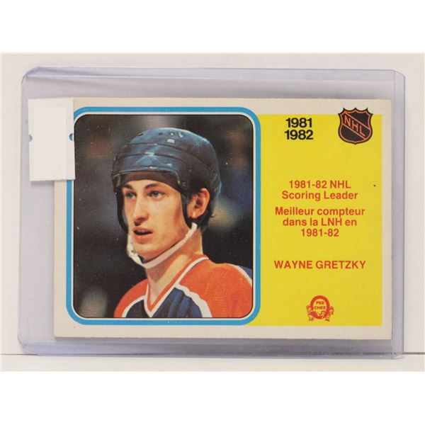 1982 WAYNE GRETZKY SCORING LEADER CARD