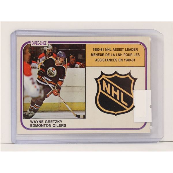 1981 WAYNE GRETZKY ASSIST LEADER CARD