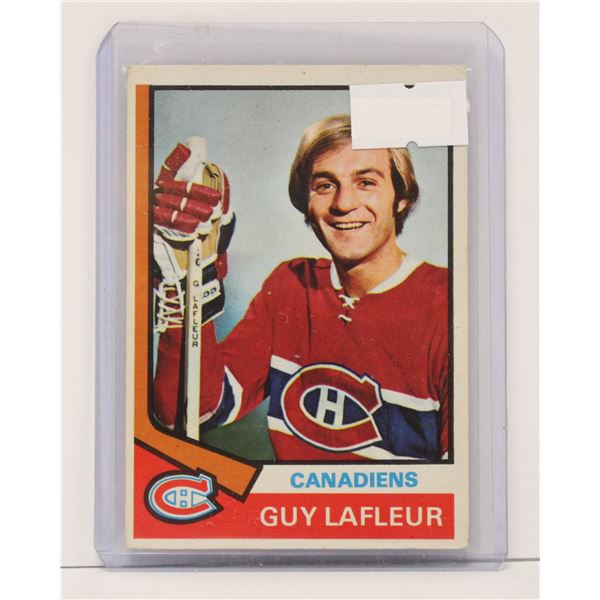 1974 GUY LAFLEUR HOCKEY CARD