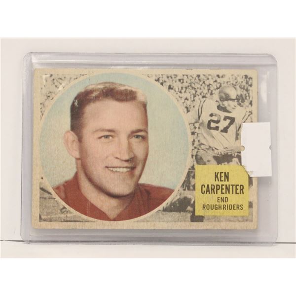 1960 TOPPS KEN CARPENTER CFL CARD