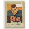 Image 1 : 1958 AUTOGRAPHED GERRY JAMES FOOTBALL CARD