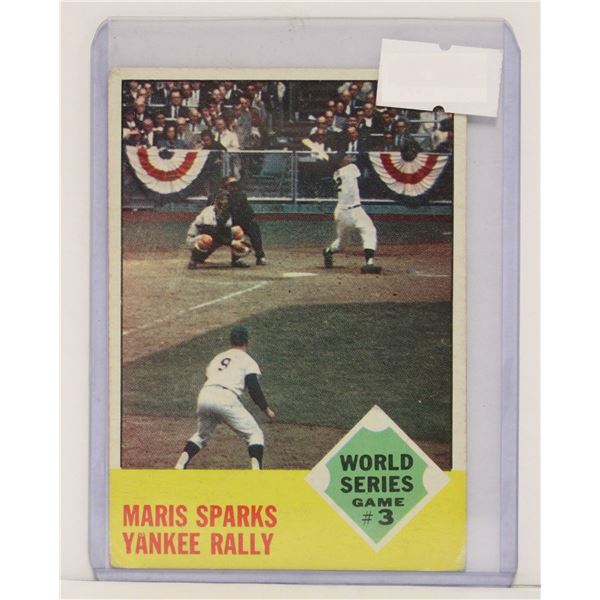 1963 ROGER MARIS WORLD SERIES CARD