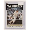 Image 1 : 1986 TOPPS DON MATTINGLY BASEBALL CARD