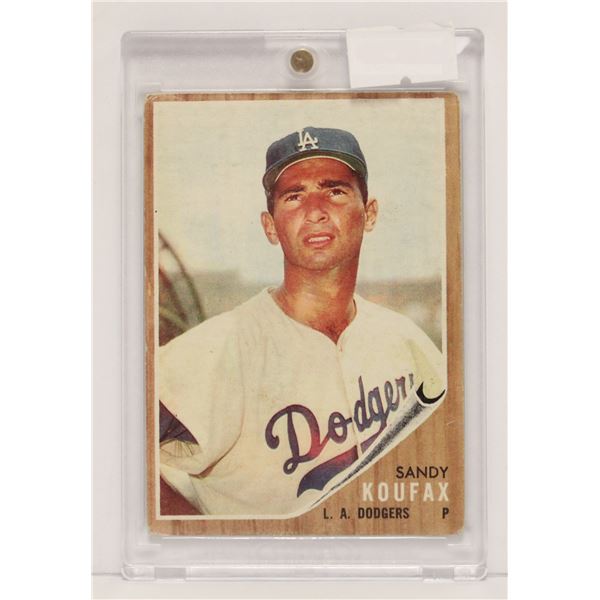 1962 TOPPS SANDY KOUFAX BASEBALL CARD
