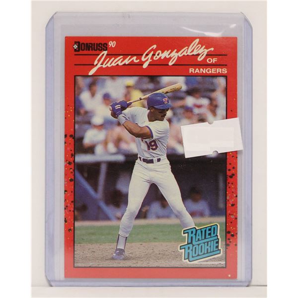 1990 JUAN GONZALEZ ROOKIE CARD