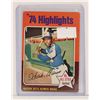 Image 1 : 1975 HANK AARON BASEBALL CARD