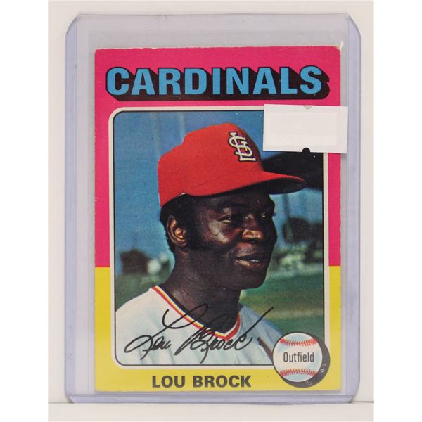 1975 LOU BROCK BASEBALL CARD