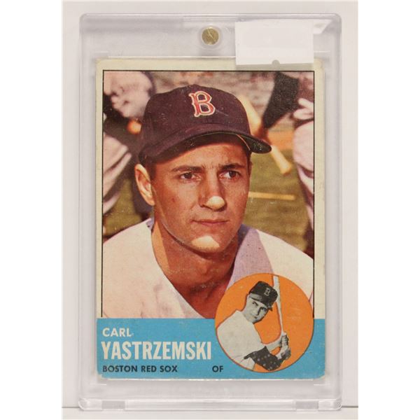 1963 CARL YASTRZEMSKI BASEBALL CARD