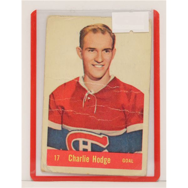 1957-58 PARKHURST CHARIE HODGE ROOKIE CARD