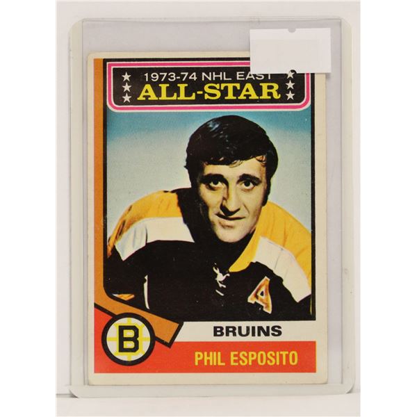 1974 PHIL ESPOSITO ALL STAR CARD