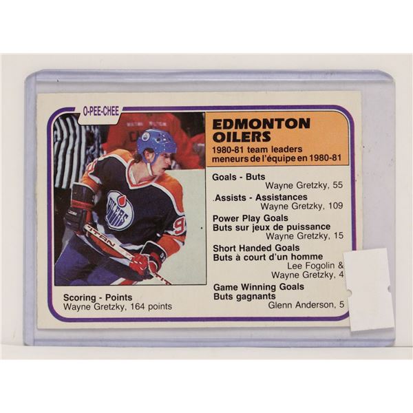 1981-82 WAYNE GRETZKY SCORING LEADER CARD