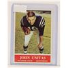 Image 1 : 1964 JOHN UNITAS FOOTBALL CARD