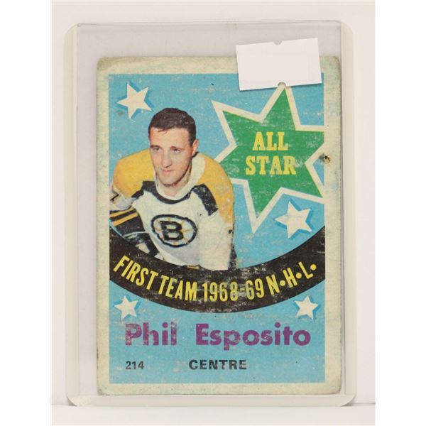 1969-70 PHIL ESPOSITO ALL STAR CARD