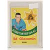Image 1 : 1969-70 ED GIACOMIN ALL STAR CARD