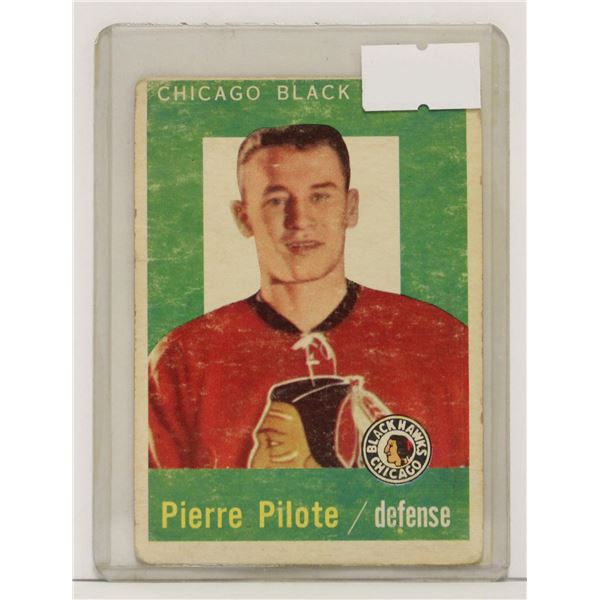 1959-60 PIERRE PILOT HOCKEY CARD