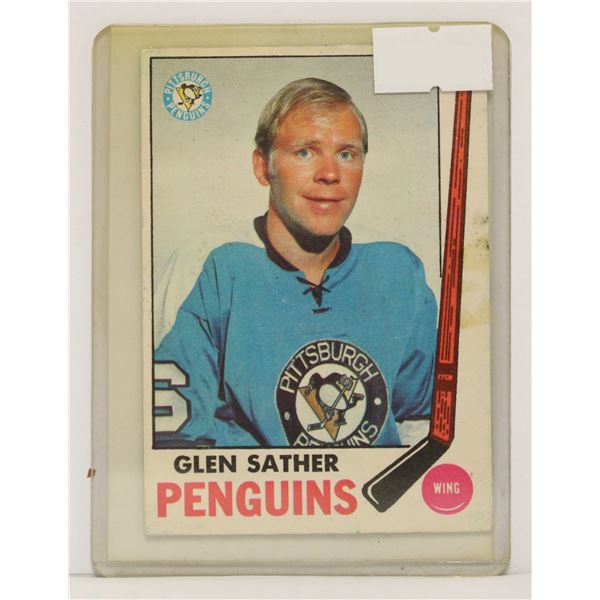 1969 GLEN SATHER HOCKEY CARD