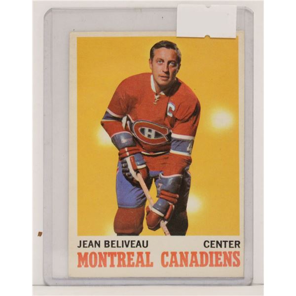 1970 JEAN BELIVEAU HOCKEY CARD