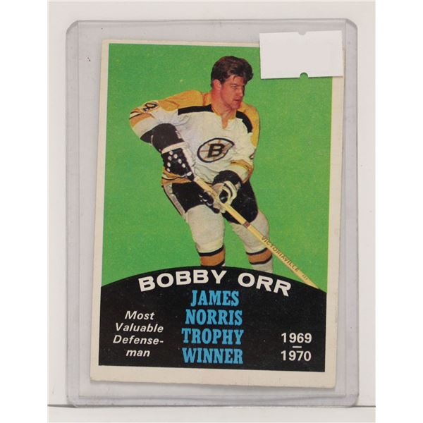 1970 BOBBY ORR JAMES NORRIS WINNER CARD