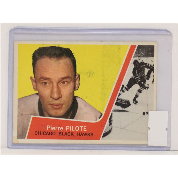 1964 PIERRE PILOTE HOCKEY CARD HOF