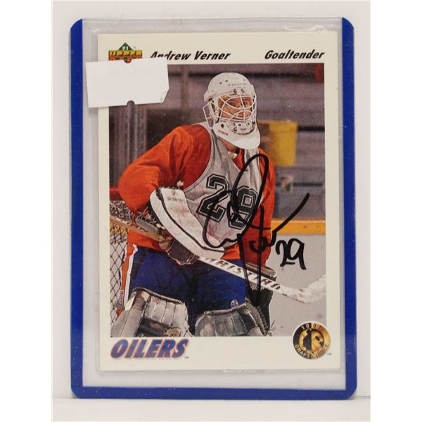 1991 ANDREW VERNER AUTOGRAPHED CARD
