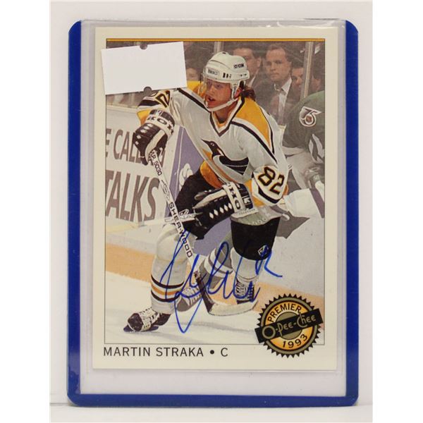 1992 MARTIN STRAKA AUTOGRAPHED CARD