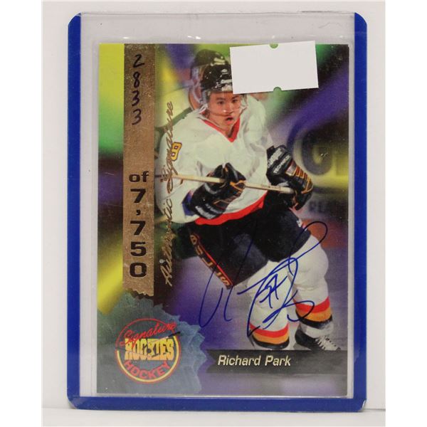 1995 RICHARD PARK AUTOGRAPHED ROOKIE CARD