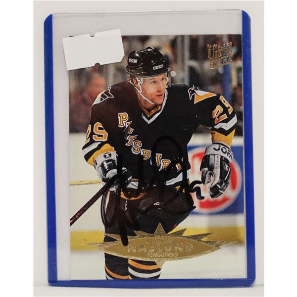 1995 MARKUS NASLUND AUTOGRAPHED CARD