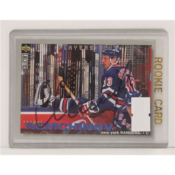 1995-96 SERGEI NEMCHINOV AUTOGRAPHED CARD