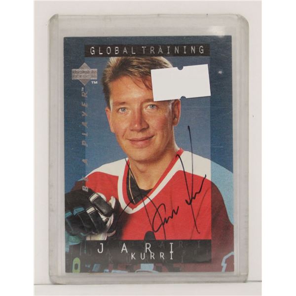 1996 JARI KURRI AUTOGRAPHED CARD
