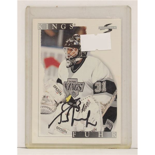 1996 GRANT FUHR AUTOGRAPHED CARD