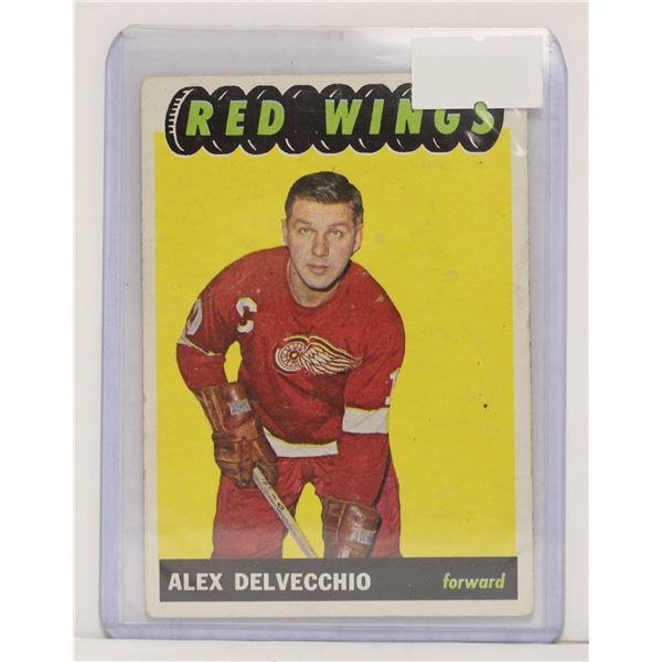 1965-66 ALEX DELVECCHIO HOCKEY CARD