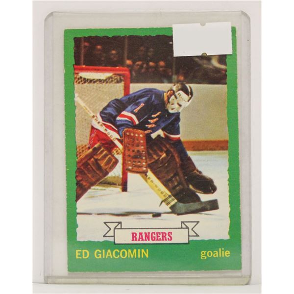 1973-74 ED GIACOMIN HOCKEY CARD