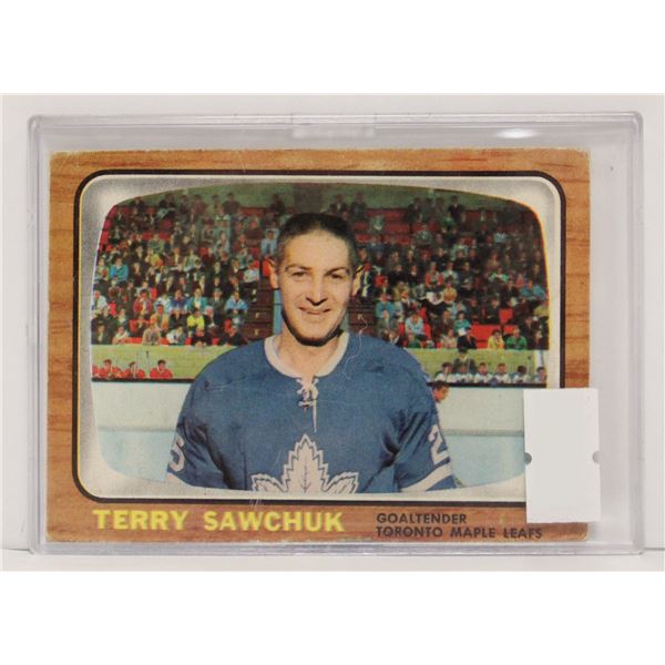 1966 TERRY SAWCHUK HOCKEY CARD