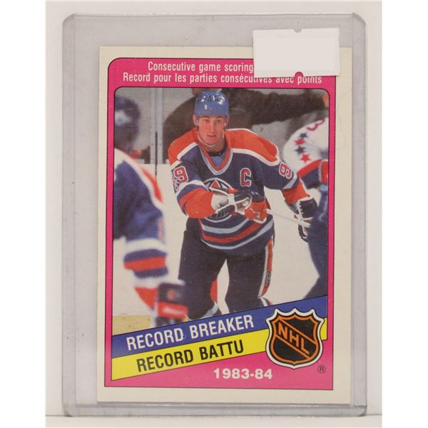 1984 WAYNE GRETZKY SCORING LEADER CARD