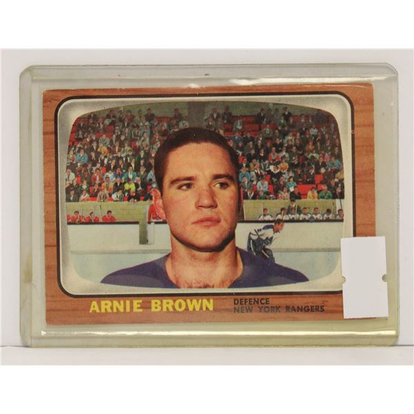 1966-67 TOPPS ARNIE BROWN HOCKEY CARD