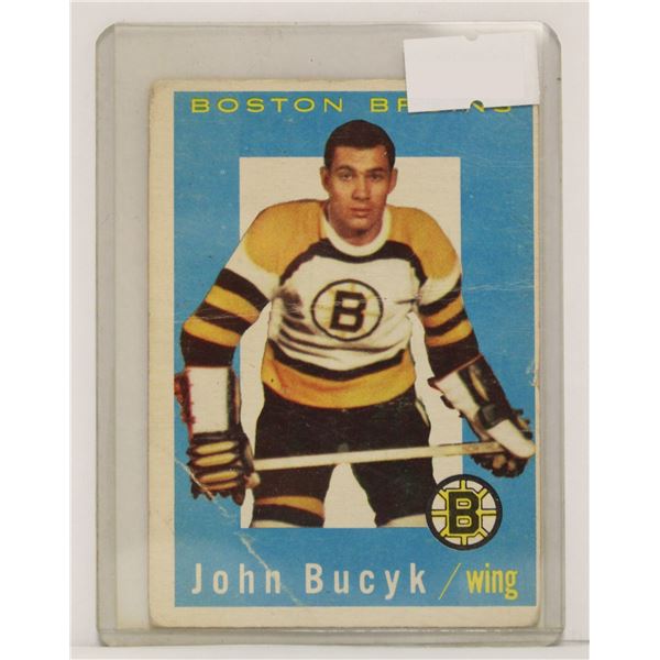 1959-60 JOHNNY BUCYK HOCKEY CARD