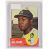 Image 1 : 1963 TOPPS JIM GILLIAM BASEBALL CARD