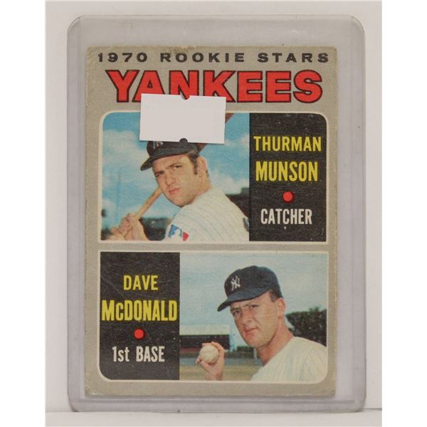 1970 TOPPS THURMON MUNSON ROOKIE STAR CARD