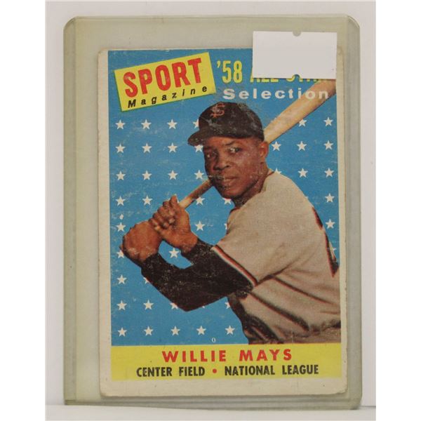 1959 WILLIE MAYS ALL STAR BASEBALL CARD