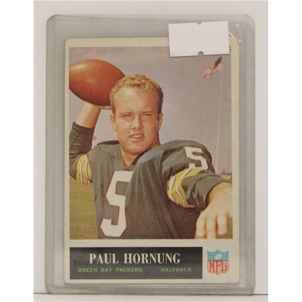 1965 PAUL HORNUNG FOOTBALL CARD