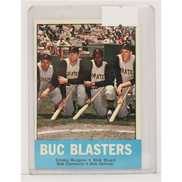1963 TOPPS BUC BLASTERS BOB CLEMENTE CARD