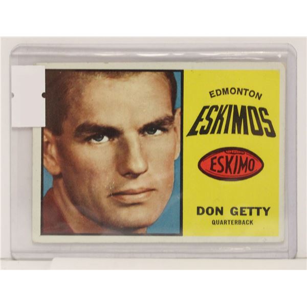 1964 TOPPS DON GETTY CFL CARD