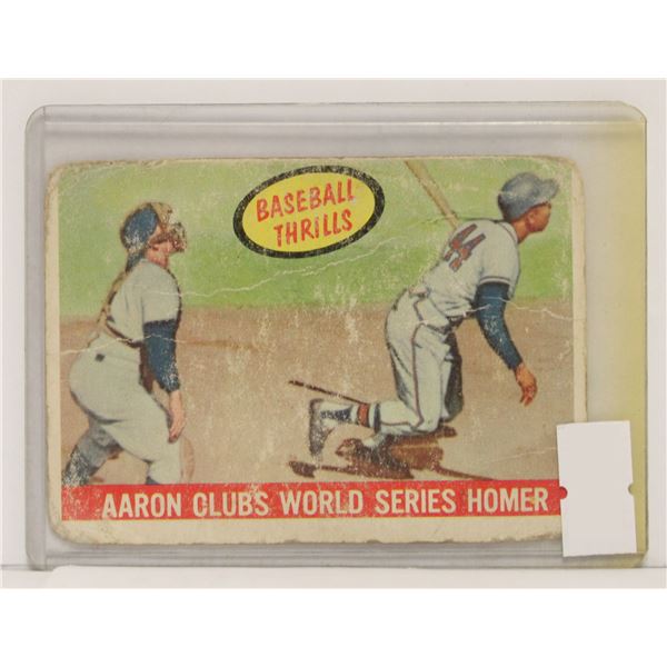 BASEBALL THRILLS HANK AARON CARD