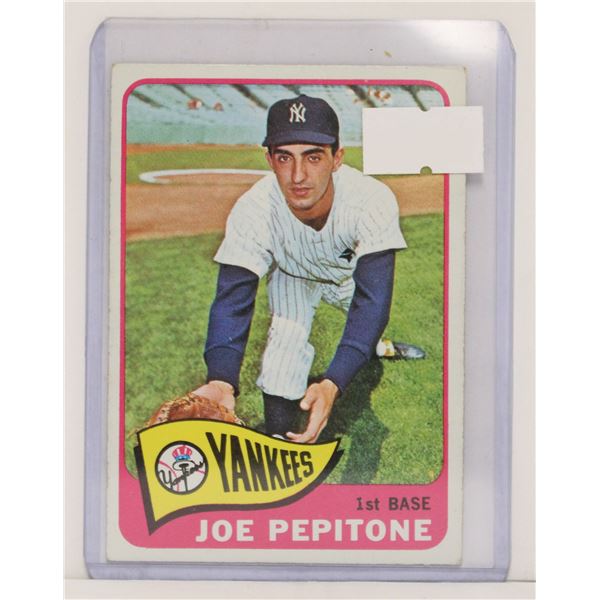 1965 TOPPS JOE PEPITONE BASEBALL CARD