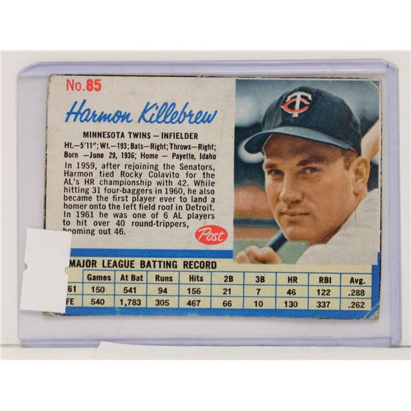1962 POST HARMON KILLEBREW