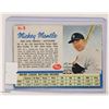 Image 1 : 1962 POST MICKEY MANTLE BASEBALL CARD