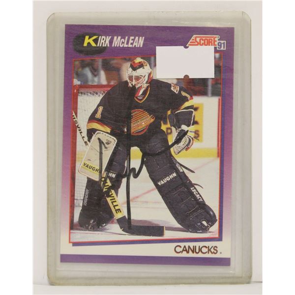 1992 KIRK MCLEAN AUTOGRAPHED CARD
